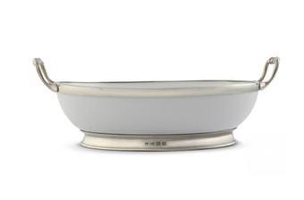 Oval Bowl Porcelain with Handles