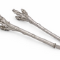 Pewter Asparagus Pattern Tongs