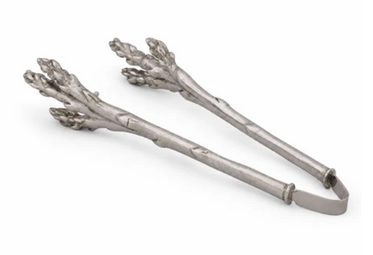 Pewter Asparagus Pattern Tongs