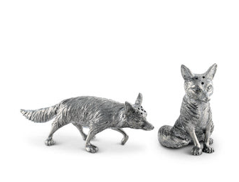 Pewter Foxes Salt & Pepper Set