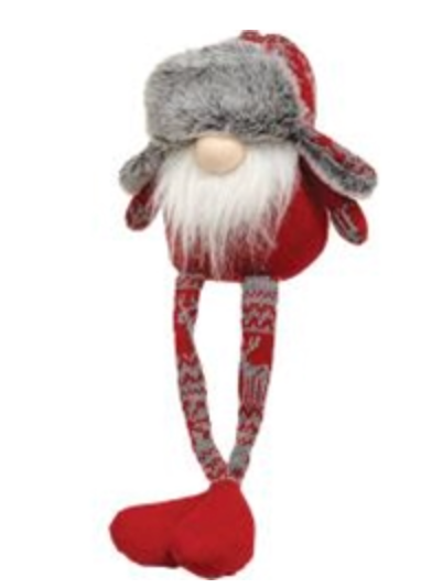 Small Nordic Snowflake Trapper Hat Dangle Leg Gnome