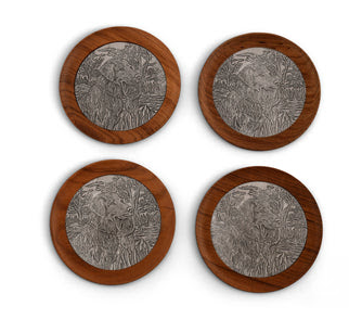 Hunting Dog Wood Drinking Glass Coaster