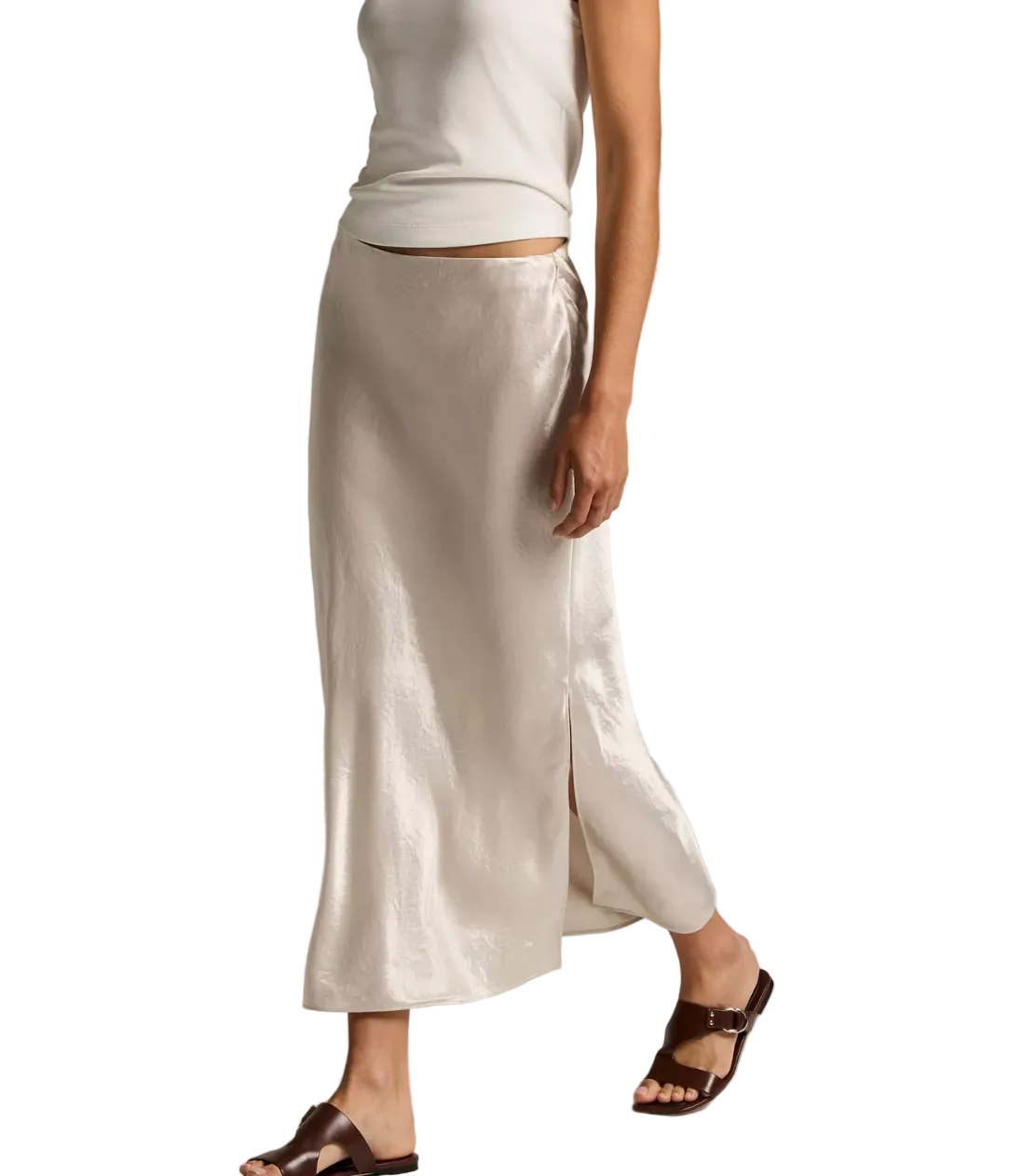 Side Slit Slip Skirt