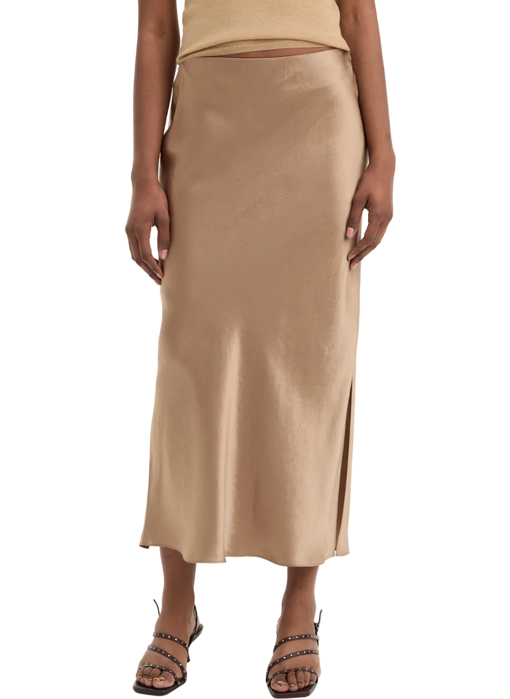 Side Slit Slip Skirt