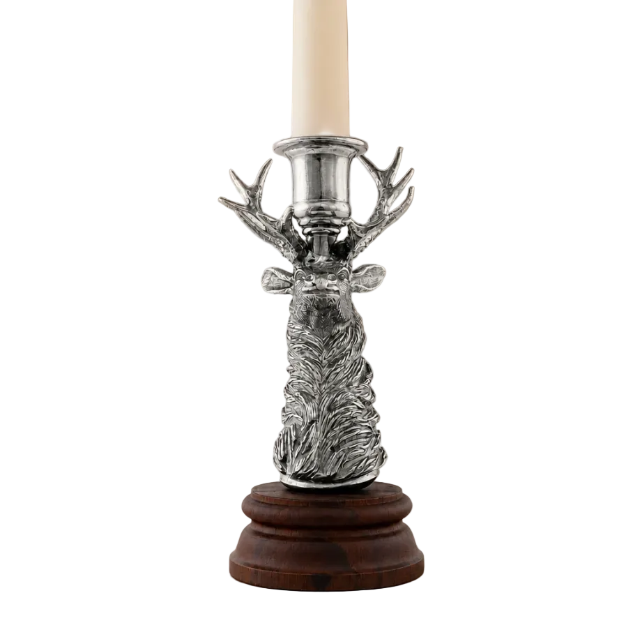 Single Elk Candlestick