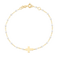 Classic Cross Bracelet - 6.7" YG