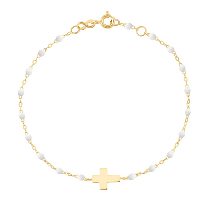 Classic Cross Bracelet - 6.7" YG