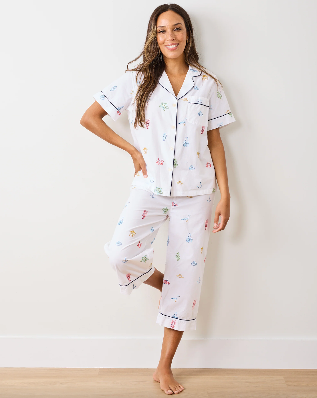 Summer Essentials S/S Cropped Pant Set