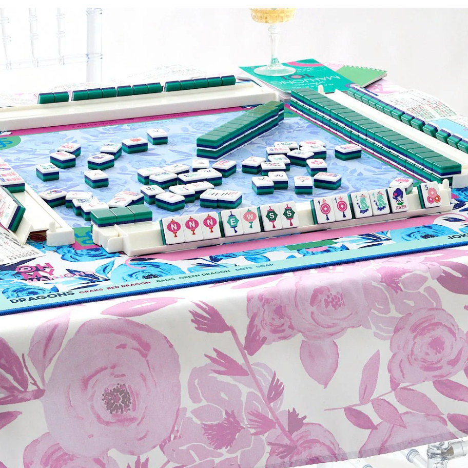 Lavender Lux Instructional Mahjong Tablecloth