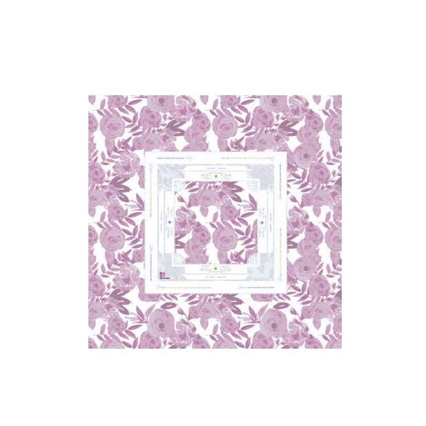Lavender Lux Instructional Mahjong Tablecloth