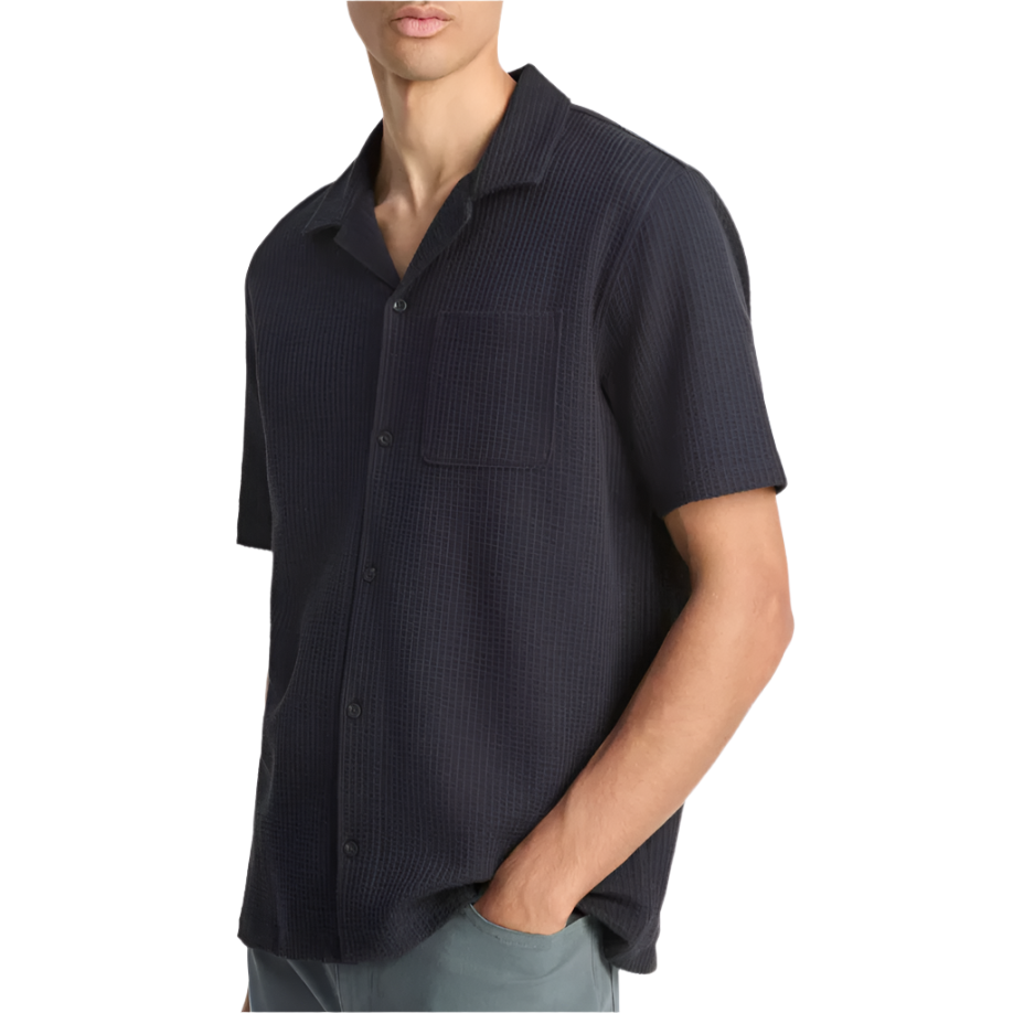 Seersucker-Knit Cotton Cabana Shirt