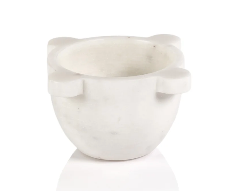 Roma Marble Mortar / Condiment Bowl- White