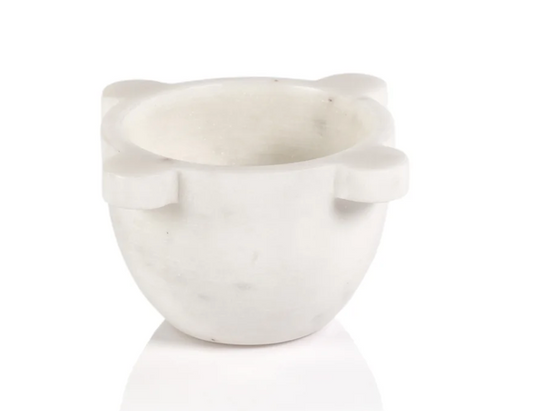 Roma Marble Mortar / Condiment Bowl- White