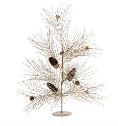 Champagne Spruce and Pinecone Tree