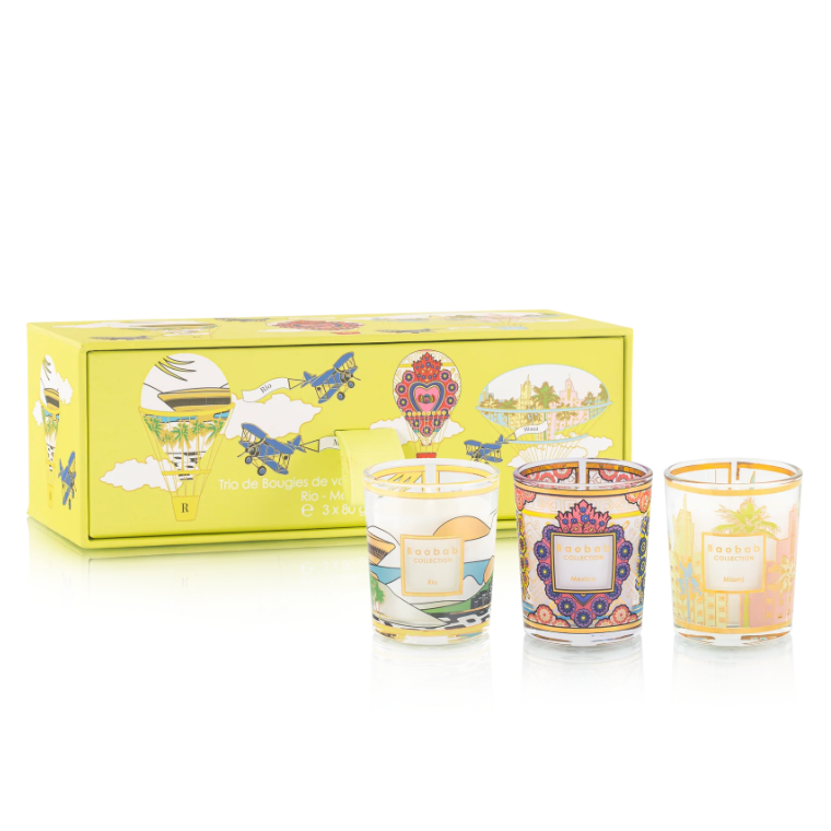 Trio Travel Candles - Rio | Mexico | Miami