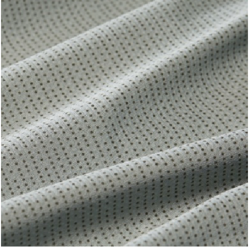 Halyard SS Dress Shirt - Pale Green Dot Stripe