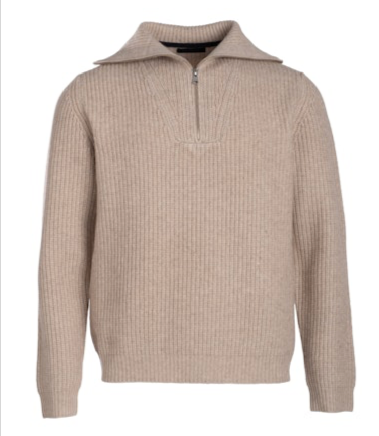 Heirloom Cashmino Ribbed Quarter Zip