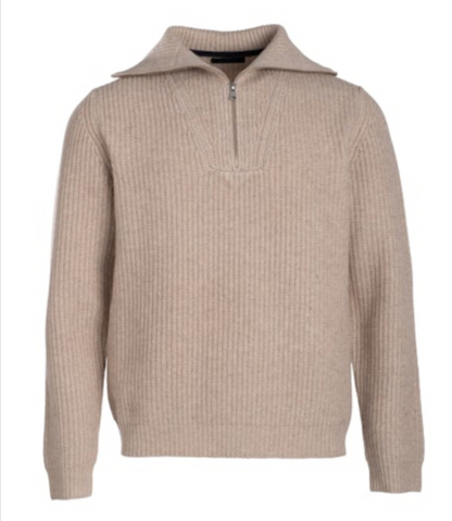 Heirloom Cashmino Ribbed Quarter Zip