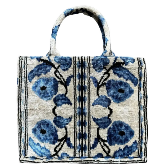 Silk Velvet Ikat Large Tote