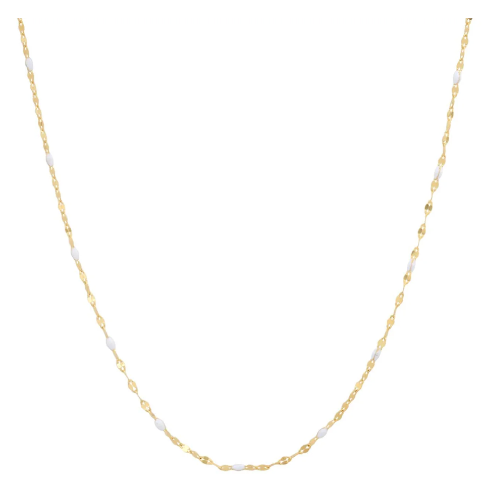Gold Vermeil Sparkle Chain with Enamel Stations