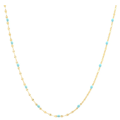 Gold Vermeil Sparkle Chain with Enamel Stations
