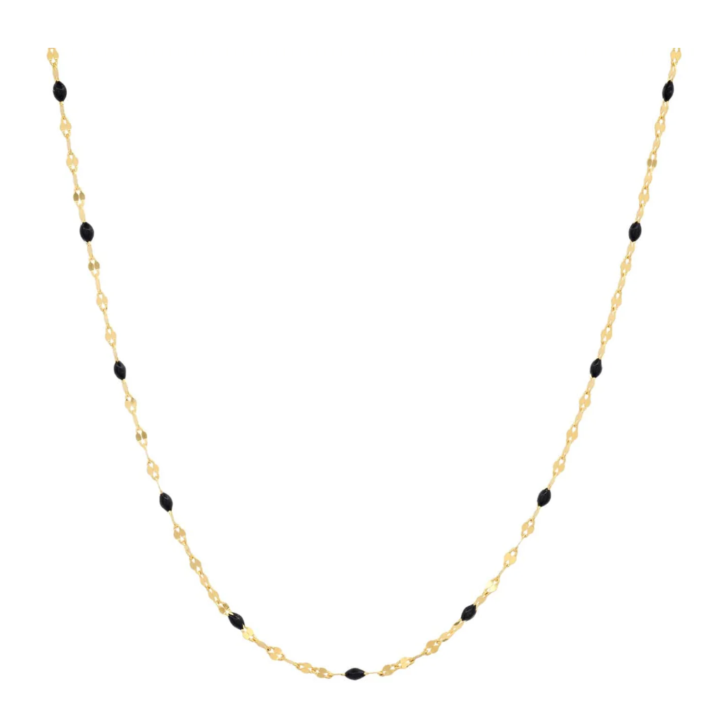 Gold Vermeil Sparkle Chain with Enamel Stations