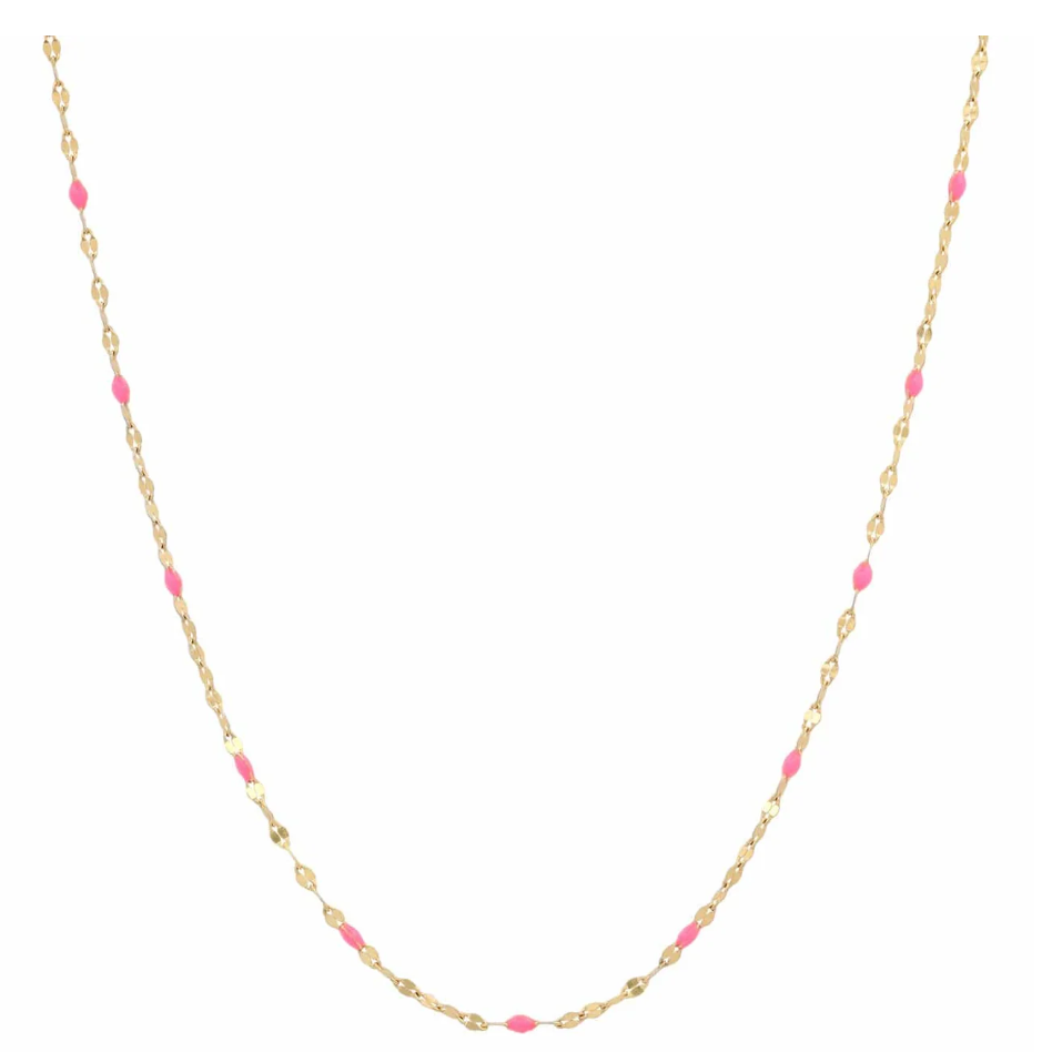 Gold Vermeil Sparkle Chain with Enamel Stations