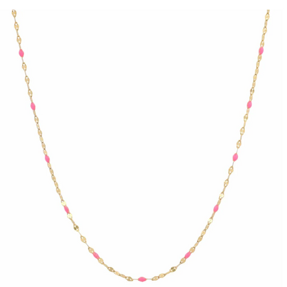 Gold Vermeil Sparkle Chain with Enamel Stations