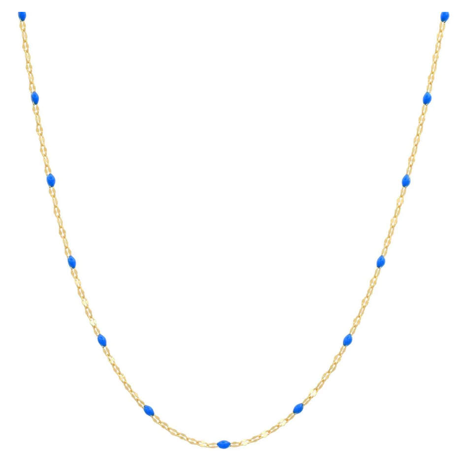 Gold Vermeil Sparkle Chain with Enamel Stations