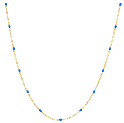Gold Vermeil Sparkle Chain with Enamel Stations