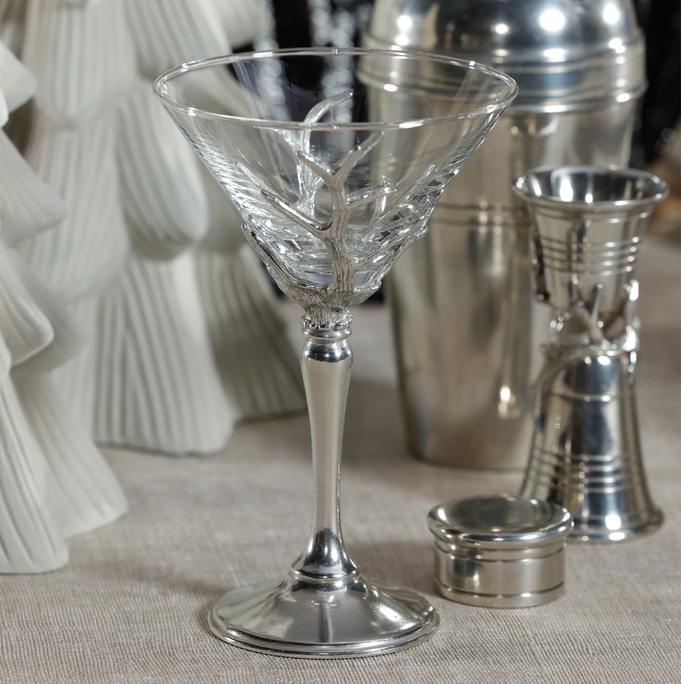 St. Moritz Pewter & Glass Martini