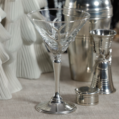 St. Moritz Pewter & Glass Martini