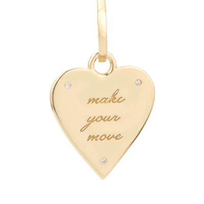 Groovy Make Your Move Pavé Heart Hinged Charm
