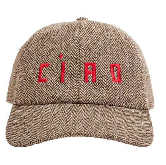 Wool Baseball Hat - Embroidered Ciao