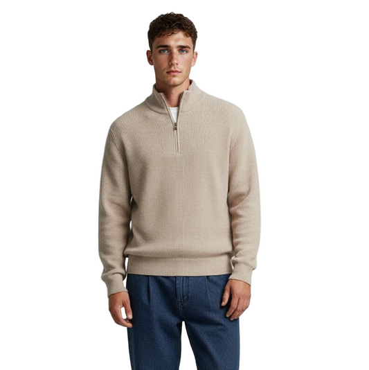 Heirloom Cashmino Ribbed Quarter Zip