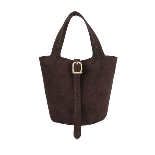 Joya Faux Suede Mini Bucket Bag
