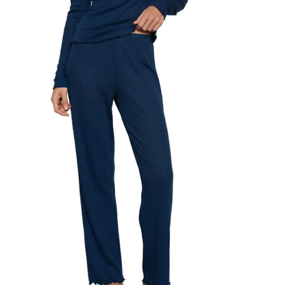 Pointelle Pant - Navy