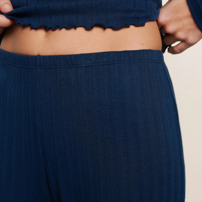 Pointelle Pant - Navy