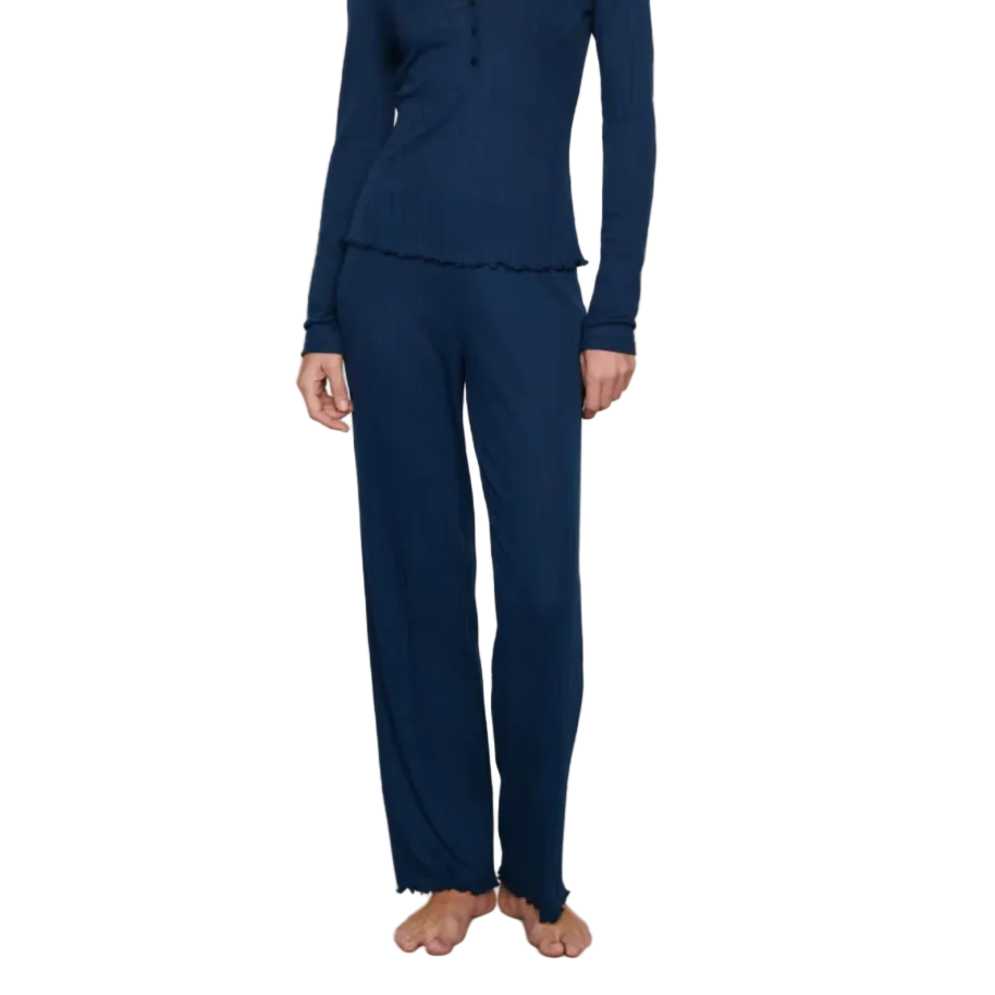 Pointelle Pant - Navy