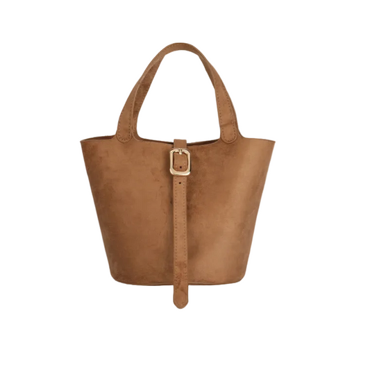 Joya Faux Suede Mini Bucket Bag