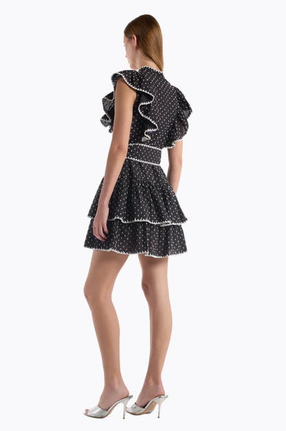Uma Dress - Black White Dot