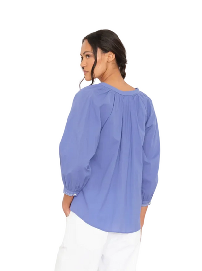 Hannah Top - Star Blue White