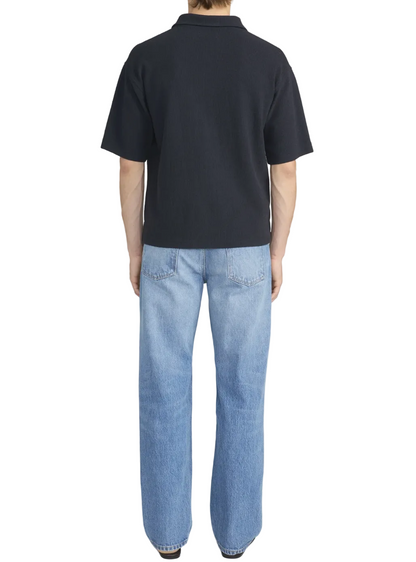 Textured Polo - Dark Navy
