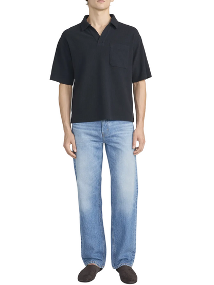 Textured Polo - Dark Navy