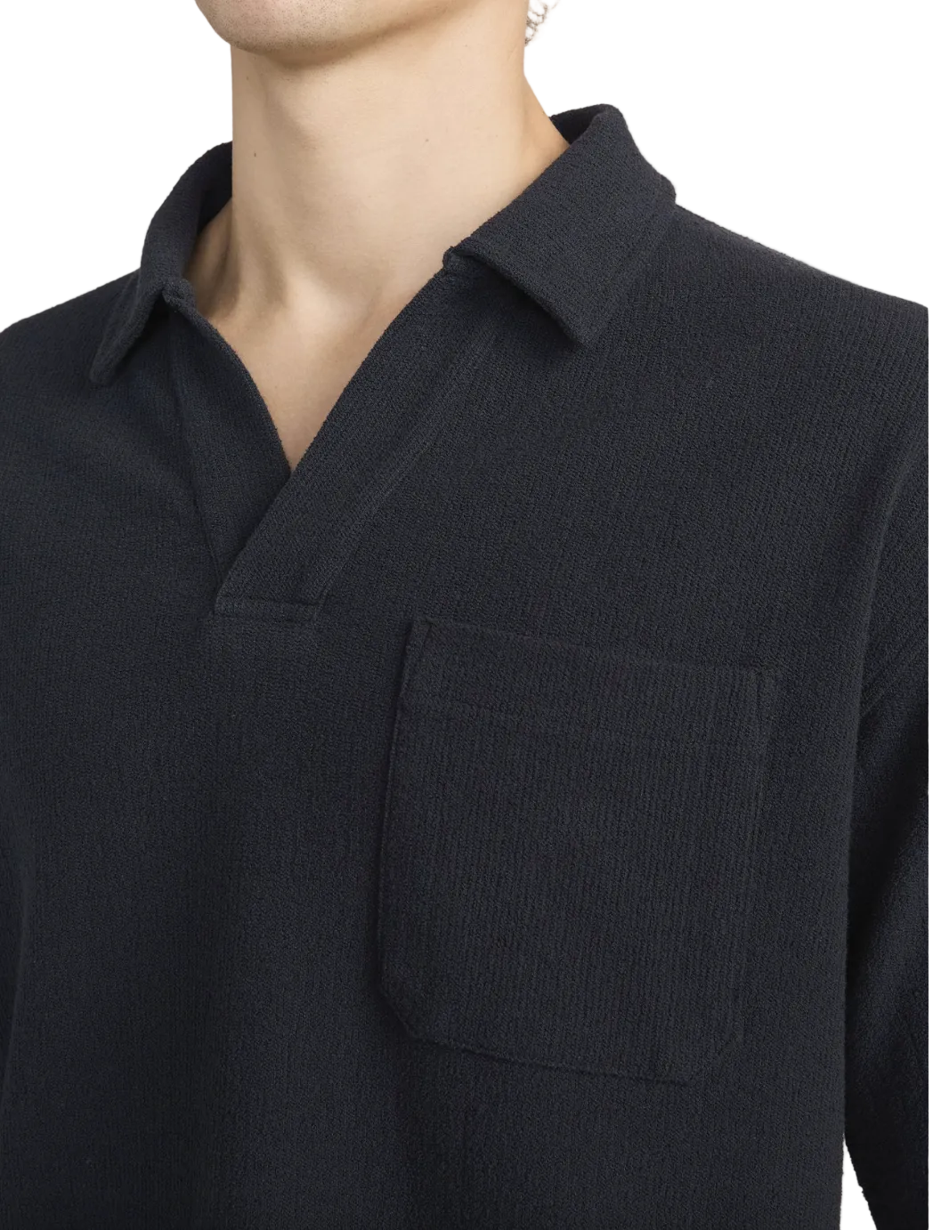 Textured Polo - Dark Navy