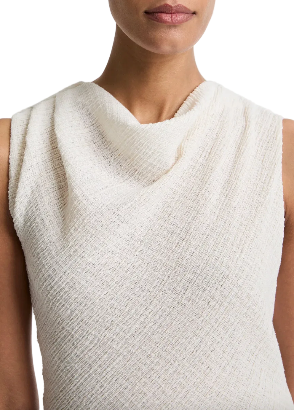 Shadow Grid Cowl Neck Top
