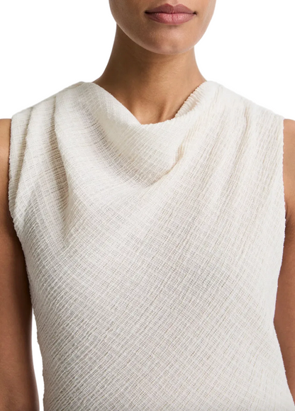 Shadow Grid Cowl Neck Top