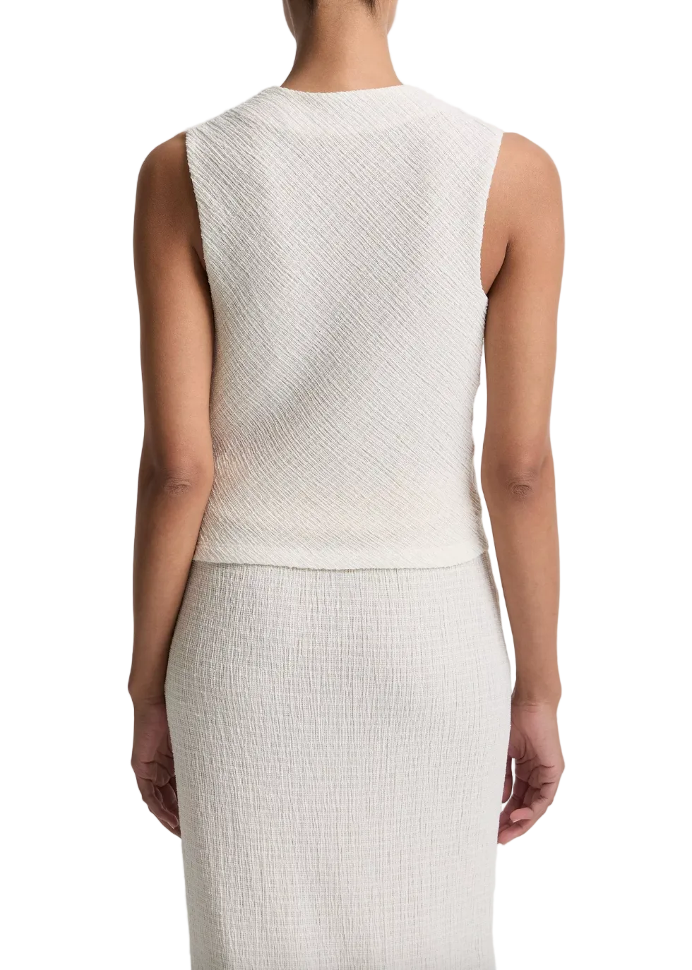 Shadow Grid Cowl Neck Top