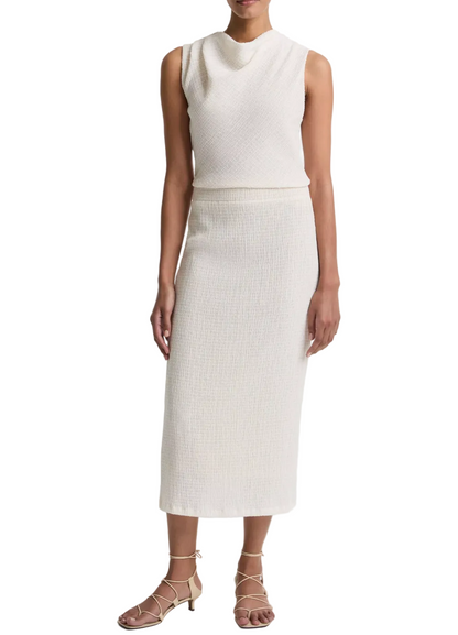 Shadow Grid Midi Skirt