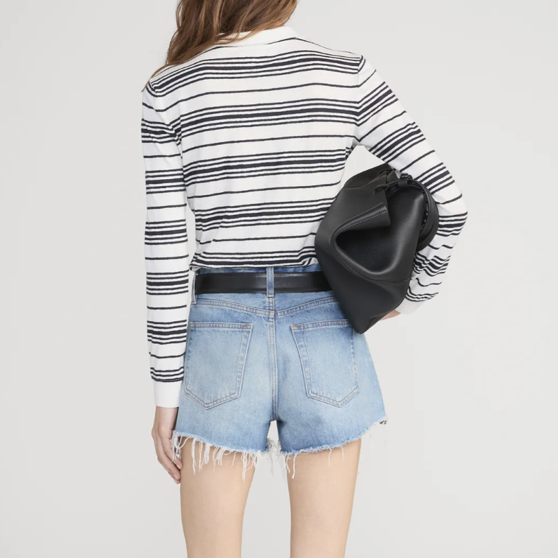 The Striped Long Sleeve Polo
